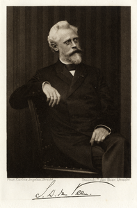 106744 Portret van prof.dr. S.D. van Veen, geboren 1856, hoogleraar in de theologie aan de Utrechtse hogeschool ...